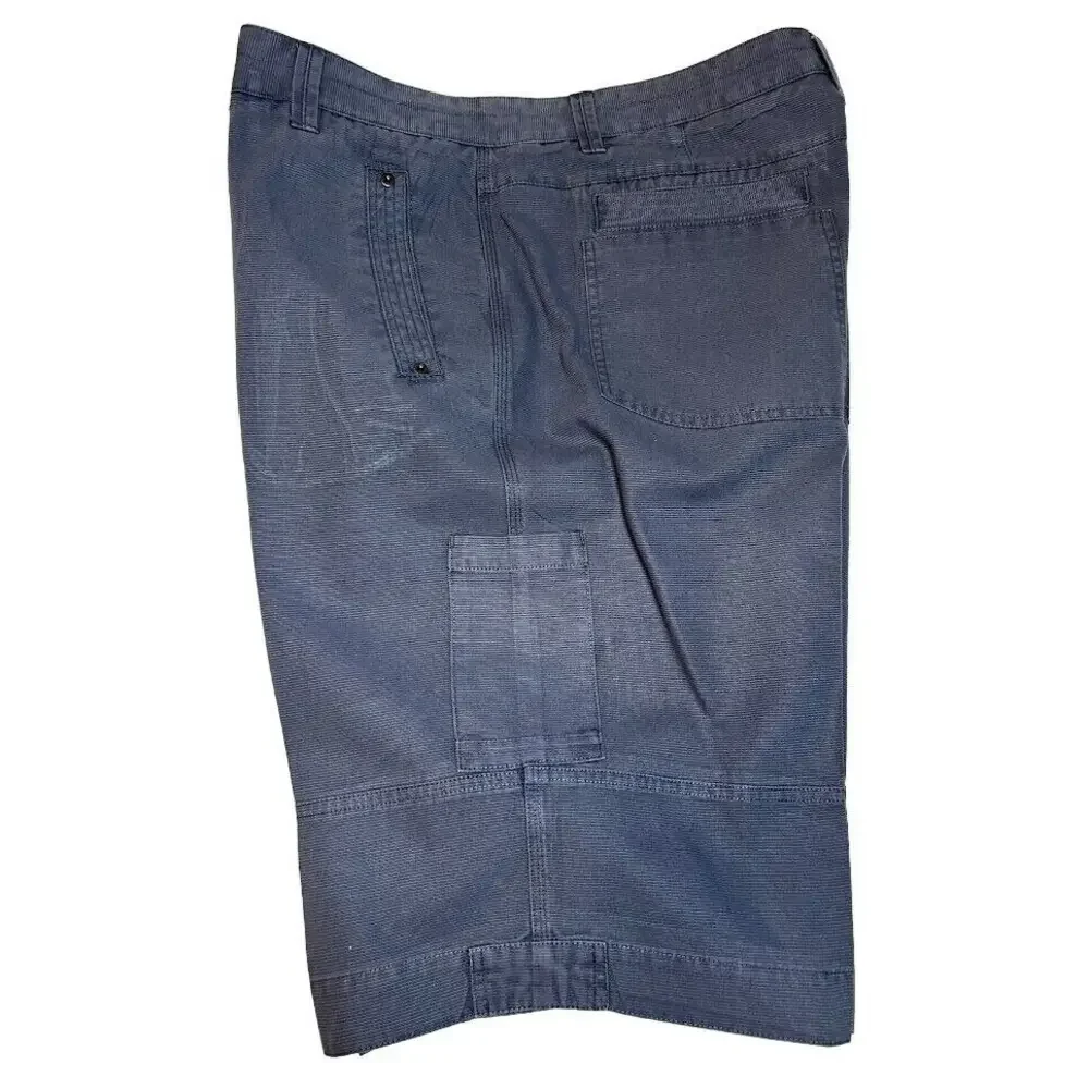 Carbon2Cobalt‎ Mens Cargo Shorts 38 Gray-Blue100% Cotton